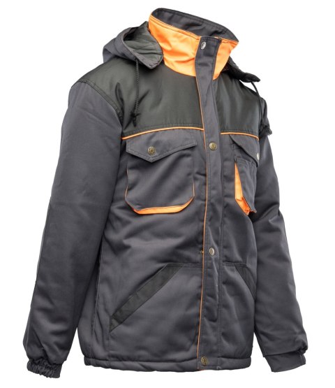 KURTKA - Grafit/Pomarańcz XL