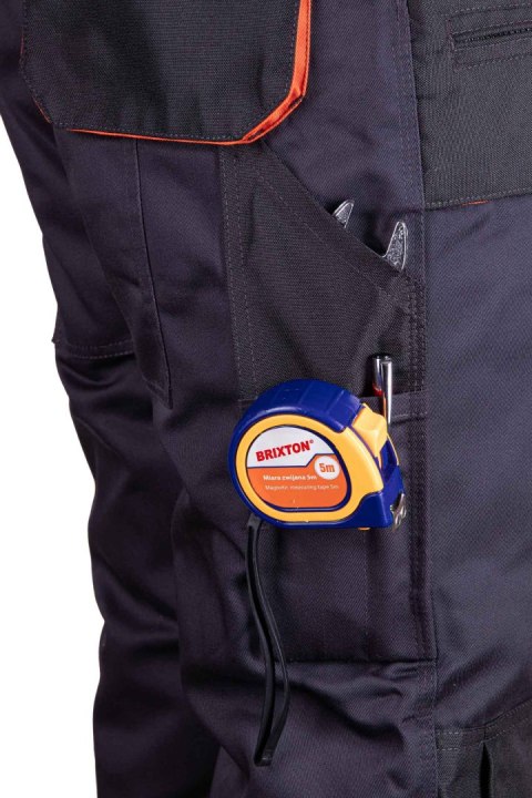 SPODNIE OGRODNICZKI OCIEPLANE - Grafit/Pomarańcz XL