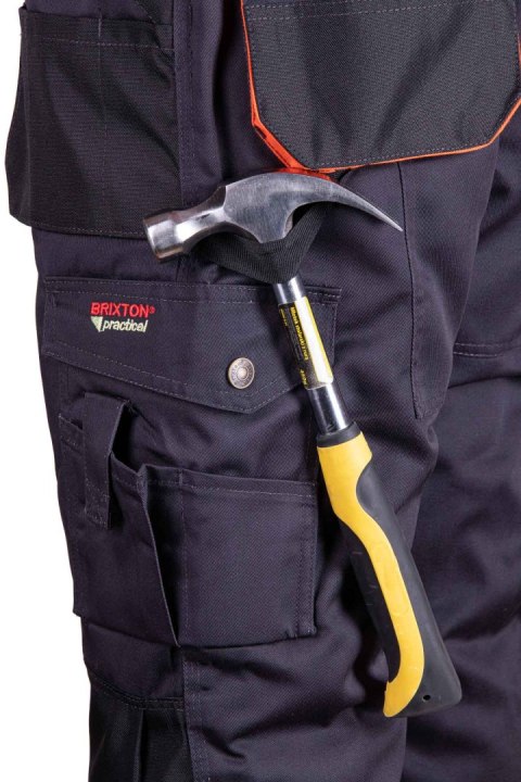 SPODNIE OGRODNICZKI OCIEPLANE - Grafit/Pomarańcz L