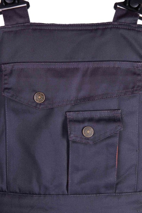 SPODNIE OGRODNICZKI OCIEPLANE - Grafit/Pomarańcz M