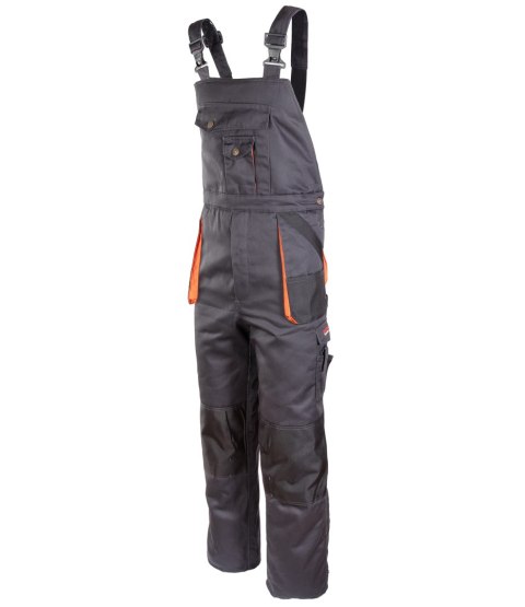 SPODNIE OGRODNICZKI OCIEPLANE - Grafit/Pomarańcz S