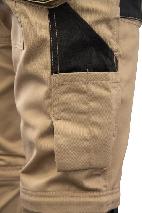 SPODNIE DO PASA - ODPINANE NOGAWKI - BEŻOWY 46