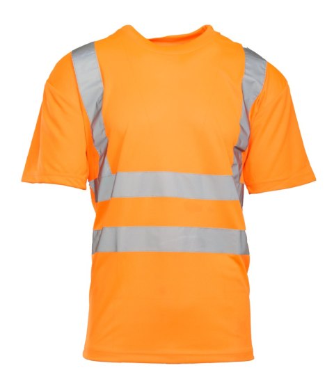 KOSZULKA Z PASAMI ODBLASKOWYMI KAT.II KL.2 BF009 - Pomarańczowy 2XL.