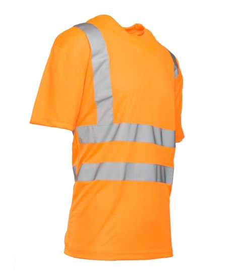 KOSZULKA Z PASAMI ODBLASKOWYMI KAT.II KL.2 BF009 - Pomarańczowy 2XL.