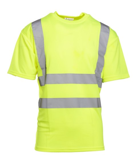 KOSZULKA Z PASAMI ODBLASKOWYMI KAT.II KL.2 BF009 - Żółty 2XL.