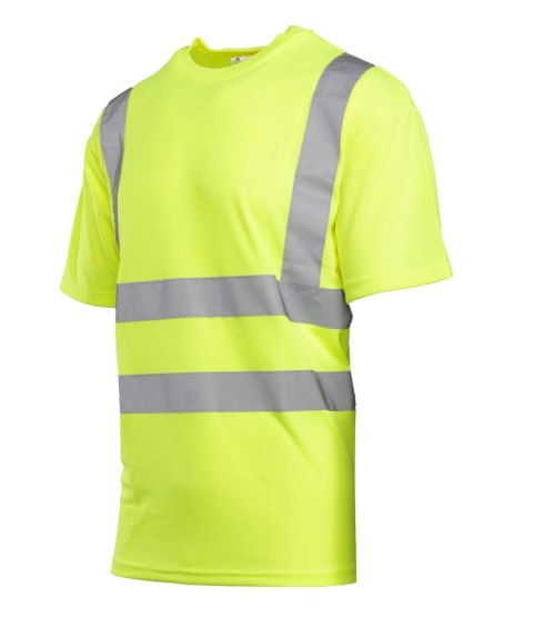 KOSZULKA Z PASAMI ODBLASKOWYMI KAT.II KL.2 BF009 - Żółty 3XL.