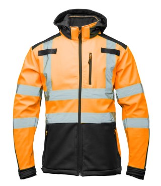 SOFTSHELL WSTAWKA GRANAT BF005 Z PASAMI ODBLASK. KAT 2 klasa2 - Pomarańczowy S