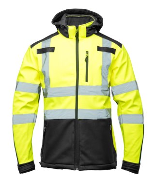 SOFTSHELL WSTAWKA GRANAT BF005 Z PASAMI ODBLASK. KAT 2 klasa2 - Żółty M