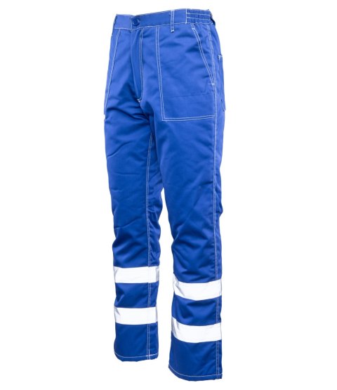 SPODNIE DO PASA Z PASAMI ODBLASK - Niebieski/odbask 3XL.