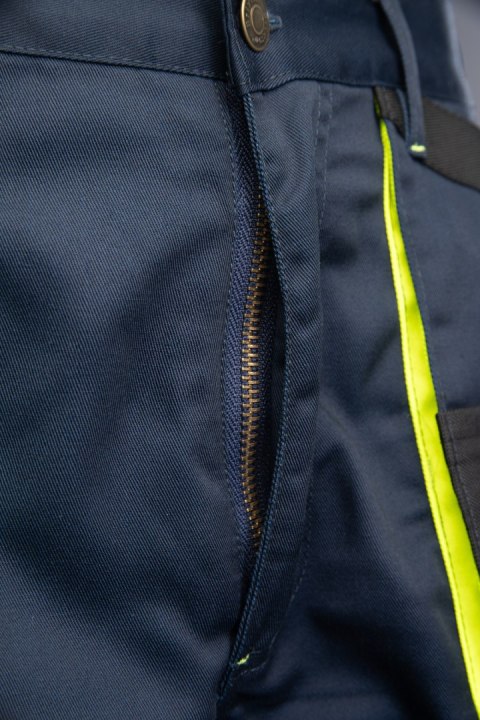 SPODNIE DO PASA - ODPINANE NOGAWKI - Granat/Żółty 60