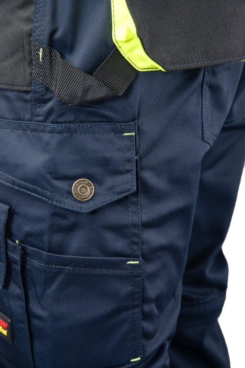 SPODNIE DO PASA - ODPINANE NOGAWKI - Granat/Żółty 60