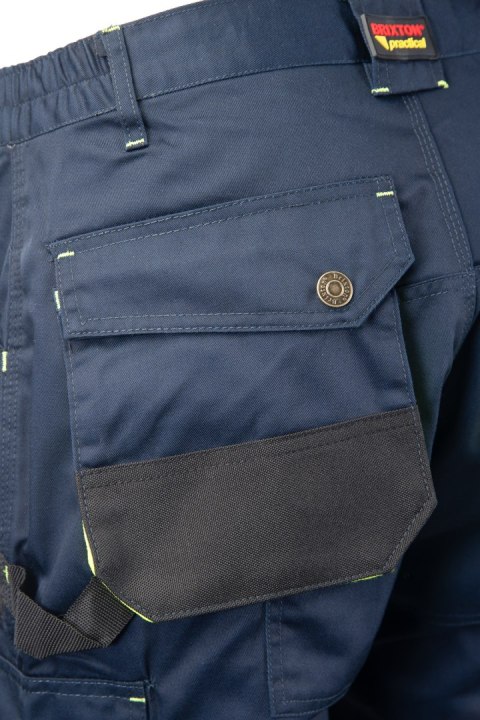 SPODNIE DO PASA - ODPINANE NOGAWKI - Granat/Żółty 60