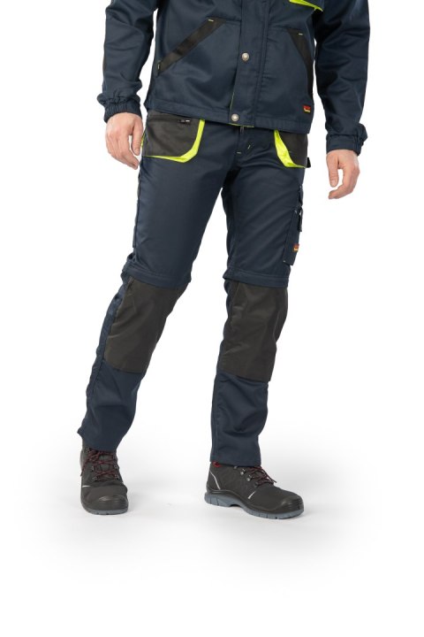 SPODNIE DO PASA - ODPINANE NOGAWKI - Granat/Żółty 62