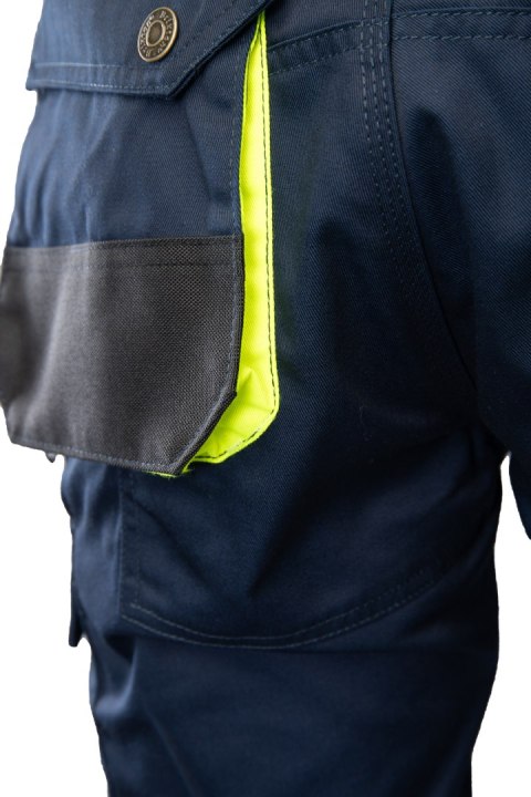 SPODNIE DO PASA - ODPINANE NOGAWKI - Granat/Żółty 62