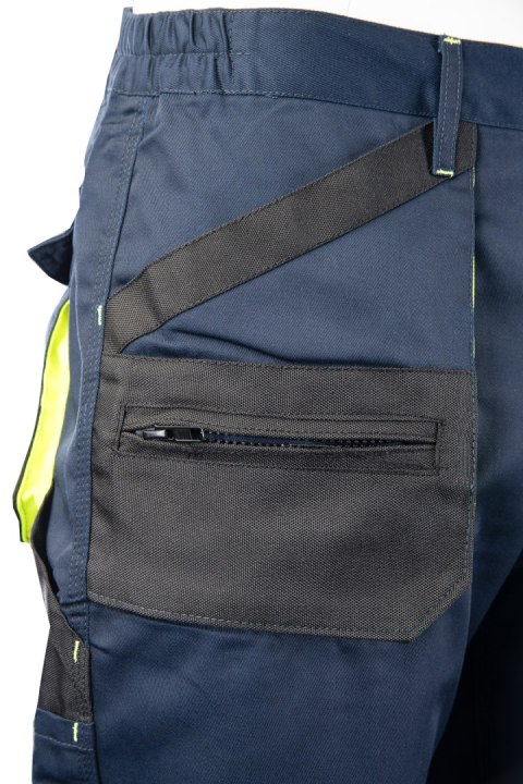 SPODNIE DO PASA - ODPINANE NOGAWKI - Granat/Żółty 62