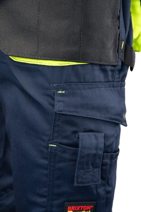 SPODNIE DO PASA - ODPINANE NOGAWKI - Granat/Żółty 62