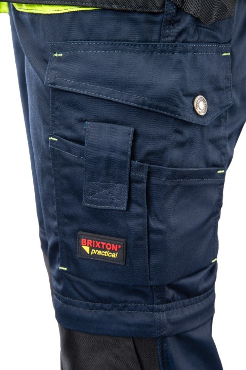 SPODNIE DO PASA - ODPINANE NOGAWKI - Granat/Żółty 32