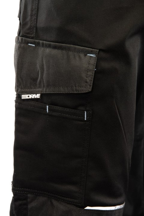 SPODNIE DO PASA DRIVE CZARNE - Czarny 52