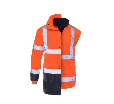 PROLUMO 5IN1 KURTKA OCIEPLANA POMARAŃCZOWA HVP ROZM. XXXL