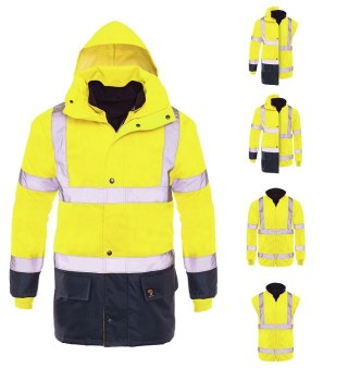 PROLUMO 5IN1 KURTKA OCIEPLANA ŻÓŁTA HV ROZM. XL