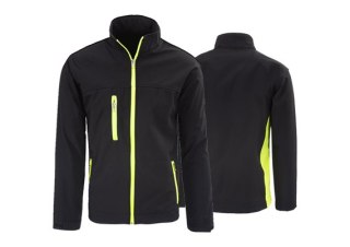 SOFTSHELL KURTKA CZARNO ŻÓŁTA ROZM. XXXL