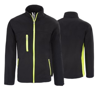 SOFTSHELL KURTKA CZARNO-ŻÓŁTA
