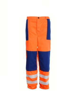 SPODNIE ROBOCZE OSTRZEGAWCZE DO PASA - POMARAŃCZ - ROZM. 50