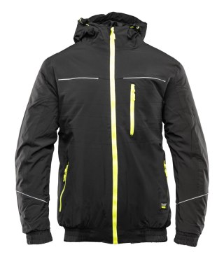 KURTKA SAFE CZARNA - Czarny/Żółty XL