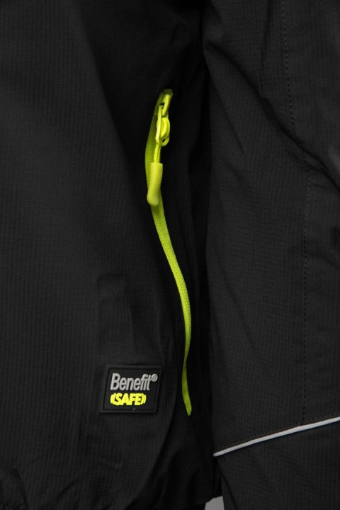 KURTKA SAFE CZARNA - Czarny/Żółty XL