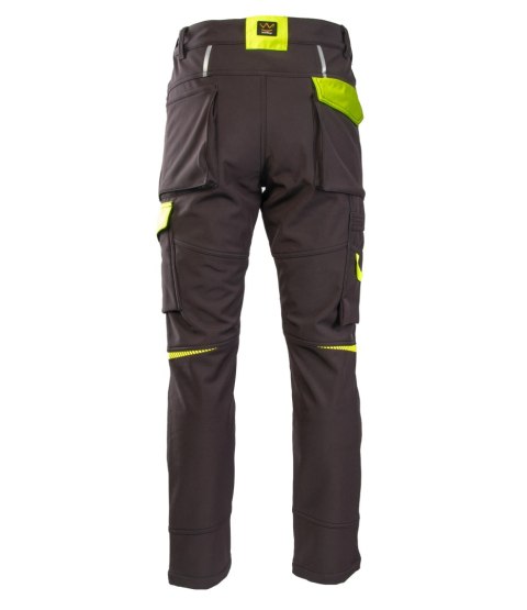 RIVAL SPODNIE SOFTSHELL OCIEPLANE CZARNY/ŻÓŁTY - Czarny-Żółty(cy) XL