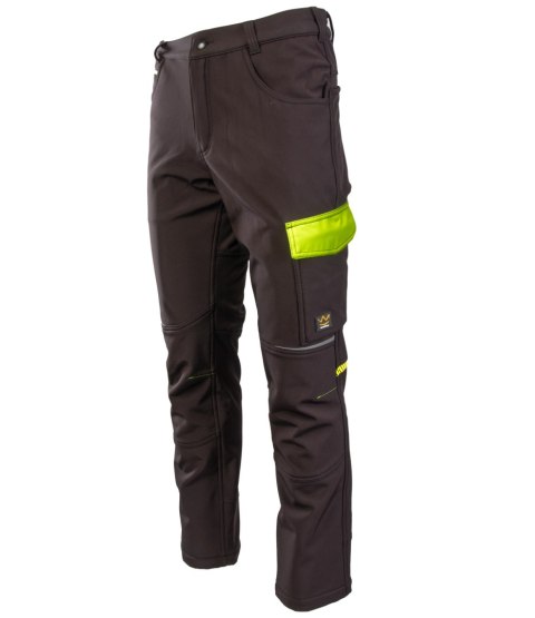 RIVAL SPODNIE SOFTSHELL OCIEPLANE CZARNY/ŻÓŁTY - Czarny-Żółty(cy) XL