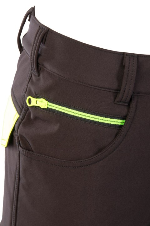 RIVAL SPODNIE SOFTSHELL OCIEPLANE CZARNY/ŻÓŁTY - Czarny-Żółty(cy) XL