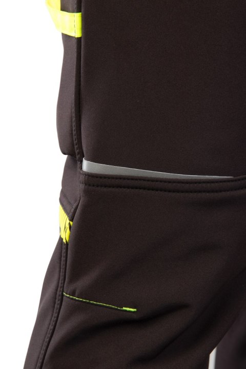 RIVAL SPODNIE SOFTSHELL OCIEPLANE CZARNY/ŻÓŁTY - Czarny-Żółty(cy) XL