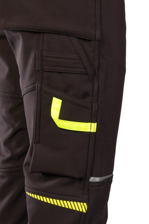 RIVAL SPODNIE SOFTSHELL OCIEPLANE CZARNY/ŻÓŁTY - Czarny-Żółty(cy) XL