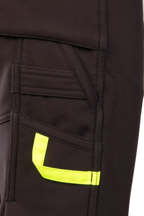 RIVAL SPODNIE SOFTSHELL OCIEPLANE CZARNY/ŻÓŁTY - Czarny-Żółty(cy) XL