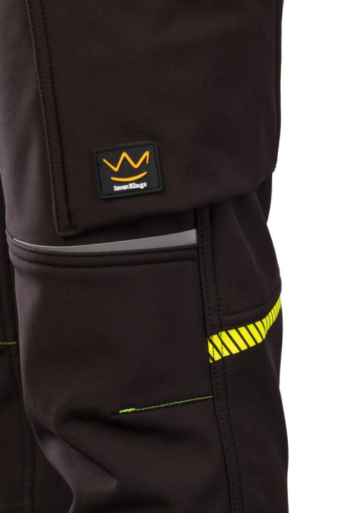 RIVAL SPODNIE SOFTSHELL OCIEPLANE CZARNY/ŻÓŁTY - Czarny-Żółty(cy) M