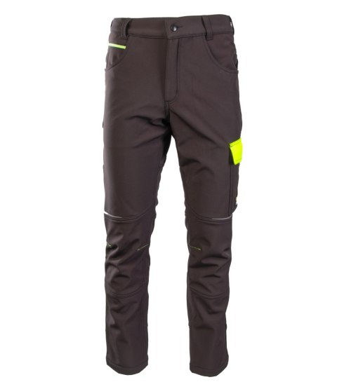 RIVAL SPODNIE SOFTSHELL OCIEPLANE CZARNY/ŻÓŁTY - Czarny-Żółty(cy) S