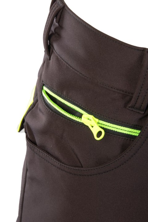 RIVAL SPODNIE SOFTSHELL OCIEPLANE CZARNY/ŻÓŁTY - Czarny-Żółty(cy) S