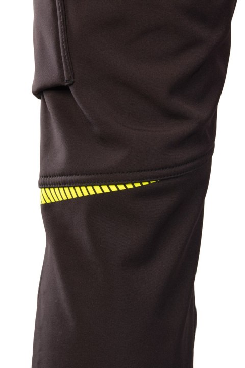 RIVAL SPODNIE SOFTSHELL OCIEPLANE CZARNY/ŻÓŁTY - Czarny-Żółty(cy) S