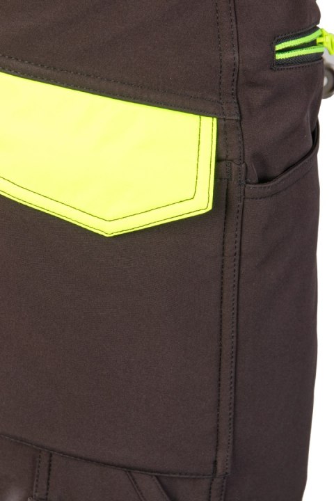 RIVAL SPODNIE SOFTSHELL OCIEPLANE CZARNY/ŻÓŁTY - Czarny-Żółty(cy) S