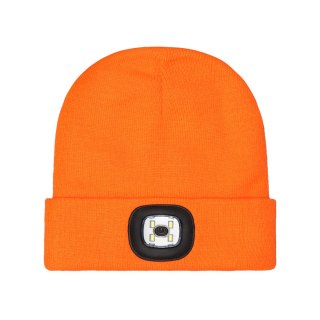 CZAPKA ZIMOWA AKRYLOWA DZIANA LED ORANGE