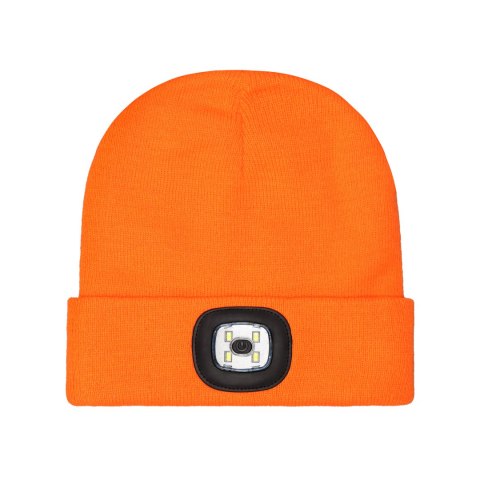CZAPKA ZIMOWA AKRYLOWA DZIANA LED ORANGE