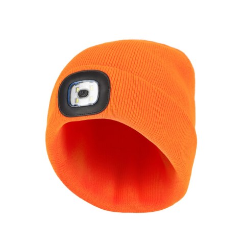 CZAPKA ZIMOWA AKRYLOWA DZIANA LED ORANGE