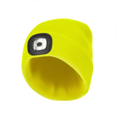 CZAPKA ZIMOWA AKRYLOWA DZIANA LED YELLOW