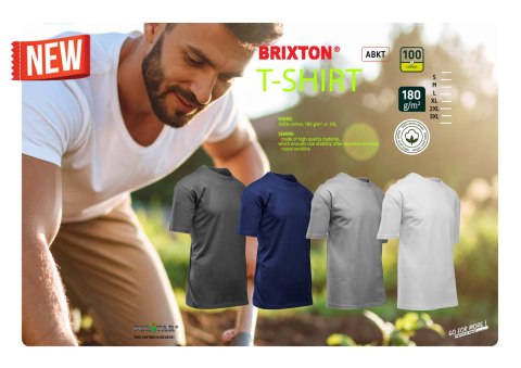 KOSZULKA BAWEŁNA SZARY - Stalowy L