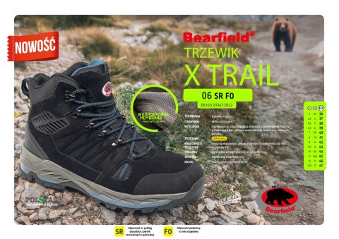 TRZEWIK BEARFIELD X TRAIL TRZEWIK O6 SR FO - CN - czarny/niebieski 45