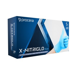 X-NITRIGLO BLUE RĘKAWICE NITRYLOWE NIEBIESKIE 100 SZT ROZM.S