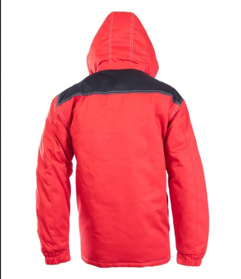 KURTKA PARKA WSTAWKA KOLOR - CZARNO-CZERWONY (cc) XL