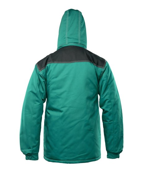 KURTKA PARKA WSTAWKA KOLOR - zielono - czarny S