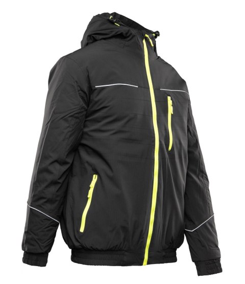 KURTKA SAFE CZARNA - Czarny/Żółty 2XL.